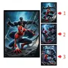 League of Legends Animación 3D Póster Estéreo Pintura con Gradiente de Rejilla Spider-man Iron Man Póster de Animación Rejilla de Ojo Desnudo
