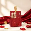 Caixa de doces de casamento estilo chinês, bolsa de doces de casamento de alta qualidade, caixa de doces sem as mãos, presente de noivado, caixa de presente de doces