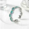 Pulsera de Flores y Flores Transfronteriza Europea y Americana para Mujer, Pequeña, Fresca, Estilo Pastoral, Dulce Anillo, Joyería para Uso Diario