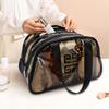Moda Transfronteriza Bolsa de Cosméticos Transparente Gran Capacidad Portátil Bolsa de Aseo Cosmético Bolsa de Almacenamiento Trapezoidal