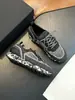 Estación Europea Estilo Nuevo Piel de Vaca Empalmada Malla Transpirable Malla Tejida con Agujetas Zapatos de Hombre Suela Gruesa Casual Zapatos Deportivos
