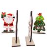 CY Transfronterizo Nuevo Papá Noel Muñeco de Nieve Rodolfo Árbol de Navidad Adornos de Madera Decoración de Escena de Escritorio