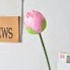 Flores de loto artificiales con textura realista de hoja de loto, nuevas decoraciones de flores de loto falsas estilo chino para sala de estar, arreglos florales y arte floral de capullo de loto