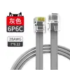Cable de Teléfono Plano de Seis Hilos de Cobre Puro Terminado Línea Telefónica 6P6Crj11 Línea Telefónica Rj12 Fax Micrófono de Conferencia 26Aw