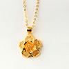Colgante de oro de arena de Vietnam candado de bebé de oro antiguo flor de calabaza colgante Guanyin Buda ocho tesoros dorados brújula enviar cuerda