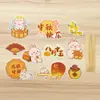 2026 Feliz Festival de Medio Otoño Nuevo Estilo Chino Decoración para Pastel Topper Flor y Luna Plenitud Paz y Alegría Insertar Pegatina
