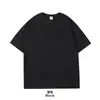 Camiseta Masculina de Algodão Penteado Fio Duplo 260G Ombro Verão 32 Cor Sólida Camisa Branca Algodão Pesado Manga Curta Masculina