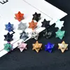Cristal Natural Piedra en Bruto Adorno Merkaba Estrella de Seis Puntas Tridimensional Flor de la Vida Colgante Decoración de Estrella Octagonal
