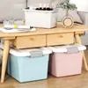 Caja de Almacenamiento de Plástico Transparente Extra Grande Caja de Almacenamiento Gruesa para Ropa y Colchas del Hogar Caja de Almacenamiento para Libros Tamaño Grande