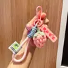 Pingente de Crochê de Lã Coisas Boas Acontecem Frutas de Pelúcia Caqui Pêssego Maçã Chaveiro Pingente de Bolsa Pequeno Presente