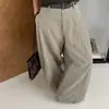 Nuevas llegadas de moda de alta gama para mujer de Dongdaemun, Corea: Pantalones holgados de pierna ancha retro de alta gama estilo coreano