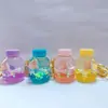 Colgante de Aceite de Botella de Leche de Coco Botella de Arena Movediza Accesorios para Bolsas Colgante Pequeño Regalo (Incluye Cuerda de Mano)