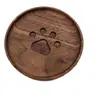 Posavasos Creativo Estilo Japonés de Pata de Oso Hecho de Madera Maciza para Tazas, Tazas de Té, Tazas de Café, Almohadilla Aislante de Calor, Soporte para Tazas de Nogal