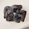 Goma para el pelo fruncida de color block estilo coreano para mujer, Goma de pelo de alta elasticidad para moño, Nuevo accesorio para el pelo estilo perezoso