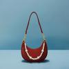Bolso Diseño Nicho Bolso Sobaco Retro 2025 Primavera y Verano Nuevo Primavera Versátil Un Hombro Cruzado Media Luna Silla de Montar