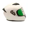 Casco de Motocicleta Blanco Brillante Casco Integral Lente Única