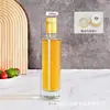 Garrafa de óleo de vidro espessado, redonda, 500ml/250ml, para embalagem de óleo de camélia, azeite, óleo de perila, óleo de noz