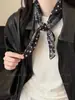 Bufanda multipropósito~ Bufanda de seda estampada con flecos de algodón y lino vintage para mujer, bufanda de cuello de alta gama, se puede usar sobre pantalones como bufanda de cintura