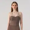 Top Deportivo Transfronterizo de Tirantes con Bloques de Color y Copas Fijas, Ropa de Yoga de Secado Rápido, Ropa Exterior de Fitness con Sensación de Segunda Piel, Camisola para Exteriores