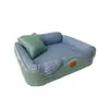 Cama Refrescante Espesa de Verano para Perros, Cama Elevada y Espesa de Verano para Mascotas con Almohada Protectora para el Cuello, Esterilla Refrescante de Seda de Hielo