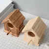 Nido de Pájaro de Madera para Exteriores al por Mayor Comedero para Pájaros de Jardín para Exteriores Jaula para Pájaros Domésticos Jaula para Loros Caja Pequeña de Madera
