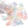 Venta Caliente Europea y Americana Color Acrílico Floral Imitación Jade Mármol Poligonal Flor Cuentas diy Pulsera de Cuentas