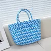 Bolso Tote Grande Tejido Nuevo Bolso Tote para Mujer Gran Capacidad Bolso de Playa Moda Versátil Bolso Cesta de Verduras DIY