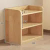 Estantería de madera maciza, estantería simple de pie para la sala de estar, estante de almacenamiento para estudiantes, armario de almacenamiento multicapa para habitaciones infantiles y dormitorios