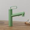 Grifo de lavabo telescópico de cobre para uso doméstico, con extracción de agua caliente y fría, para lavabo bajo suelo.