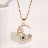 Collar Colgante de Moda Transfronterizo Aliexpress Lujo Ligero con Circonita para Mujer, Cadena para Clavícula de Gama Alta de Nicho Completamente Diamantada, Venta al por Mayor desde el Fabricante