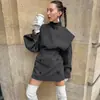 Otoño/Invierno 2026 Abrigo Corto de Lana Cruzado Europeo de Doble Botonadura Cintura Ceñida con Cinturón Abrigo de Lana con Temperamento