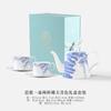 Conjunto de Xícara e Pires de Café de Porcelana Jingdezhen de Alta Brancura, Conjunto de Chá da Tarde de Aparência Sofisticada, Presente de Casamento para Melhores Amigas