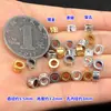 Prata Esterlina S925 Artesanato Fino Mantra de Seis Caracteres Contas Espaçadoras de Furo Grande Contas Cilíndricas Joias de Cristal Pulseira de Tecelagem Colar Acessórios DIY