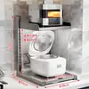 Estante de Almacenamiento para Cocina, Arrocera Eléctrica, Horno de Microondas, Mesa de Almacenamiento Integrada, Capa Superior, Estante de Almacenamiento Multifuncional para Ollas Eléctricas