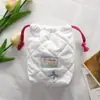 Nueva Bolsa de Almacenamiento Simple de Algodón Acolchado, Bolsa Portátil con Cordón, Bolsa de Almacenamiento para Cámara Anti-Caídas y Anti-Rayaduras, Bolsa Pequeña para Artículos de Tocador