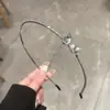 Diadema de Pedrería Ojo de Gato, Gama Alta, Lujo Ligero, Diadema Súper Hada para Recoger el Cabello, Dulce Diadema Fina de Mariposa para Salir de Celebridad de Internet