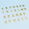 Acessórios de Joias em Aço Inoxidável 26 Letras Maiúsculas do Alfabeto Inglês 1mm com Furo Único Charms de Letras Pingentes de Letras