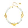Pulsera de Moneda de Jade Hetian Chapada en Oro de Plata Esterlina S925 de Fujian y Guangdong, Elegante Pulsera de Lingote de Año del Zodíaco, Joyería de Nuevo Estilo Chino