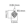 Colgante de Hebilla de Seguridad Retro de Plata Pura S999 Gato de la Suerte Fresa Dulce Bastón Ángel Pequeño Medalla Redonda Accesorios DIY