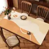 Mantel individual retro estilo americano, impermeable, a prueba de aceite, lavable, resistente al calor, protector de superficie para mesa de café de PVC de alta gama de lujo ligero