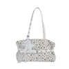 Bolso de mano tipo tote plisado de lunares de gran capacidad estilo coreano, bolso nube suave y dulce, bolso de hombro y axila de moda para el trabajo