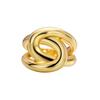 R0310 Anillo Tejido Irregular Exagerado de Personalidad Europea y Americana Anillo Facial Metálico Estilo Hip-Hop para Mujer