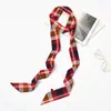 """Cinta de 2 M""" Pañuelo pequeño de gasa de Corea del Sur, bufanda fina, estrecha y larga, bufanda chic para mujer, primavera, otoño e invierno