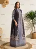 Moda Transfronteiriça Roupas Femininas Plus Size Vestido Plissado Estampado Miyake Abaya
