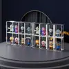 Estante de exhibición de caja ciega con persiana para gabinete a prueba de polvo transparente, múltiples cajas de almacenamiento para figuras, caja de exhibición de adornos de acrílico