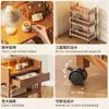 Estante de Almacenamiento Móvil Estante de Almacenamiento Multicapa Mesa Lateral de Sofá Sala de Estar Apartamento Pequeño Carrito Pequeño Simple Balcón del Hogar Mesa de Café