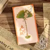 Marcapáginas de Hoja, Marcapáginas Metálico Exquisito de Hoja de Ginkgo de Alta Gama Retro, Regalo Exquisito para Estudiantes que Empiezan la Escuela, Recuerdos Culturales y Creativos
