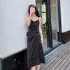 Vestido de gasa verde con diseño francés, estilo nicho, con tirantes interiores y temperamento, para primavera y verano