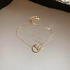 Pulsera Geométrica Redonda de Flor de Zirconia Transfronteriza Europea y Americana Estilo Retro de Moda Pulsera Joyería de Lujo Ligero Al por Mayor