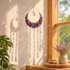 Ins Amazon Nuevo Piedra Triturada Natural Atrapasol Luna Prisma de Cristal Carrillón Colgante Decoración de Ventana